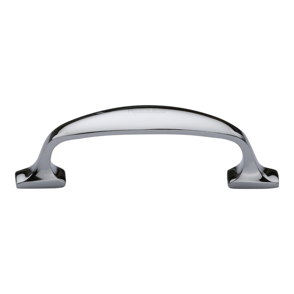C7213 76-PC • 076 x 099 x 31mm • Polished Chrome • Heritage Brass Durham Cabinet Pull Handle